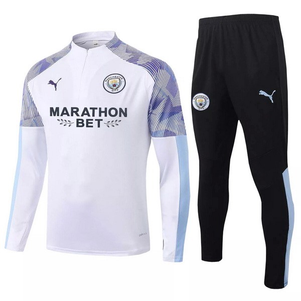 Tuta Calcio Manchester City 20/21 Bianco Porpora